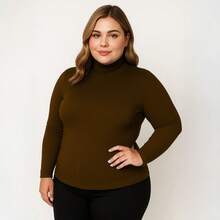 KIT 3 Women's Blouse Women's Cold Weather Blouse Women's Turtleneck Blouse Cacharrel Blouses - 因此 + 米色 + 瑪薩拉色 - 查看 10