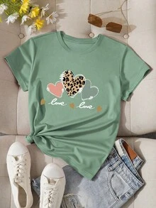 Playera casual camiseta manga corta, tejido suave, ropa cómoda, prenda versátil, diseño básico, moda casual, look informal, outfit diario, camiseta para mujer, camiseta básica mujer, ropa ligera, top casual, ropa urbana, camiseta verano, ropa algodón. - Verde - Ver 1