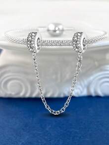 1PC Fashionable Love Zirconia Beads Charms Fit For Women Bracelets Bangles DIY Jewelry Making And Daily Outfit Matching Jewelry Decoration For Girls