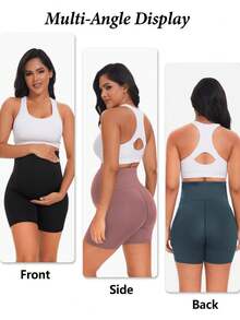 TELALEO 4 Packs Women's Maternity Leggings Over The Belly High Waisted Yoga Workout Pregnancy Pants Activewear For Women