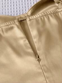 Vestido mini ajustado de tirantes de unicolor de moda callejera para mujer