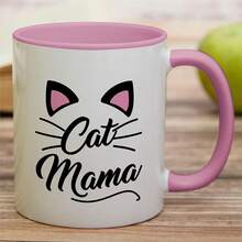 Retreez Funny Mug - They Call Me Daddy Lovers 11 Oz Ceramic Coffee Mugs - Funny, Sarcastic, Motivational, Inspirational Birthday Gifts Husband, Boyfriend, Friends, Coworkers, Dad, Father - CAT003 - 白色馬克杯,粉紅色手柄和內壁 - 查看 3