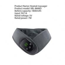 1PC Electric Heating Neck Protector With 5-Speed Hot Compress Vibration Neck Massage Instrument For Home Therapy And Hot Compress Neck Protector