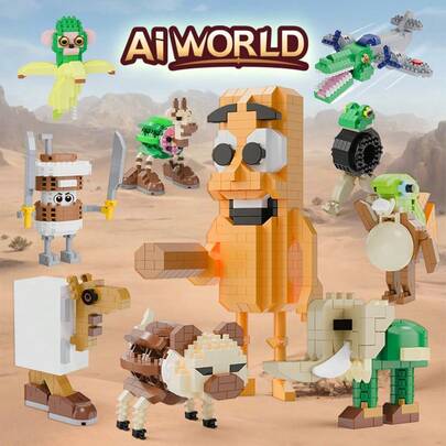 Tung Tung Sahur‌ Figure Block Toy Tralalero Tralala‌,LiriLi Larlla‌,‌Boneca Ambalam‌ Figure Toys Building Blocks Gift Party Favors