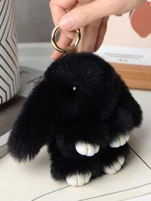 Cute Rabbit Keychain, Soft, White, Pink, Black And Red Rabbit, Compact, Is The Perfect Choice For School Bag Decoration, Backpack Decoration And Key Decoration, Birthday Gifts, All Kinds Of Holiday Gifts,Plushie,Plush,Birthday Gifts,Stitch,Cute Stuff,Toys,Plush - Nhiều màu - Xem 11