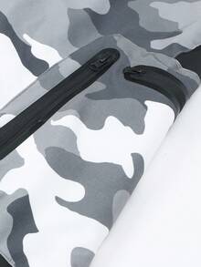 HISERWA Camouflage Mountainbike Shorts mit Mehrfachtaschen, atmungsaktiv, weite Passform für MTB-Rennen, Offroad-Radfahren, wasserdichte Outdoor-Sportshorts