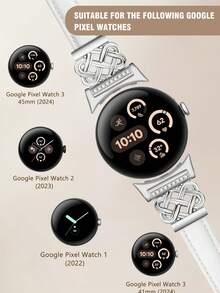 Banda celta compatible con Pixel Watch 3 (41mm/45mm) y Pixel Watch 2 y Pixel Watch 1 - Correa delgada y elegante para mujer - Hebilla de metal con tachuelas - Cómoda, transpirable, elegante y con estilo - Para uso profesional, citas, bodas y uso diario