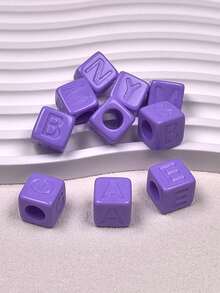 10 قطع من خرز الأحرف الملون من الأكريليك بقطر 12 مم، لصنع المجوهرات DIY، مناسب كهدايا للأصدقاء