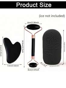 3Pcs Ice Face Roller -Facial Skincare Ice Roller Set,Facial Massage Tool,Silicone Ice Face Roller, Ice Roller,Rose Quartz With Roller Massager And Scraping Gua Plate,For Face & Eye Puffiness Relief, FacialMassager Contour And Enhance Skin Care & Glow,For Eyes, Neck, And Face,Ice Facial RollerMold Cub- Skin Care Tool.Summer Ice Massage Products,Office Supplies School Supplies Travel Essentials.,Beauty,Skin Care Products,Spa,Self Care,Skin Care Tools,Face Care,Esthetician Supplies,Massage,Face Massage Tool,Face Roller