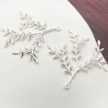 Set de 6 piezas de marcos colgantes con diseño de rama de árbol DIY, para joyería hecha a mano, que incluye 3 piezas en color dorado y 3 piezas en color plata de bases de colgante de cristal de cobre para hacer collares, suministros de manualidades para hombres y mujeres