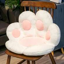 1pc Large Thickened Bear Paw Seat Cushion, Integrated Chair Bedroom Sofa Foot Cushion With Waist Support Backrest Chair Cushion Chair Pillow Cushions Office Chair Gaming Chair