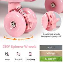 20'' Suitcase 54x38x22cm Super Lightweight PC Hard Shell Small Suitcase With TSA Lock & 4 Spinner Wheels - Baby Pink - View 6