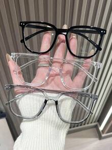 3pcs Glasses - Fashion Square Fake Eyeglasses, Anti Ray Computer Gaming Glasses, Blue Blockers Glasses For Women/Men