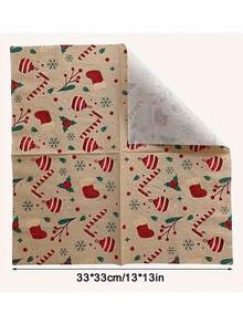 20pcs Christmas Themed Candy Cane Paper Napkins, 2-Ply Disposable Dinner Napkins - Suitable For Holiday Parties, Christmas Decorations, Seasonal Tableware, Home, Party Decor, General Celebrations