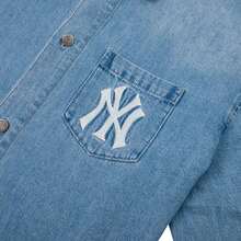 MLB Camisa de manga larga unisex, DEGRADADO DE COLOR MONOGRAMA CLÁSICO GRAN LUX, Parte superior casual con cuello cómoda, Se recomienda pedir una talla menos, 3ADRM0451-50INS