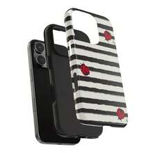 Chic Stripe Ladybug Phone Case, Gorgeous & Stylish Phone Case For Girl - Mixed Color 1 - View 4