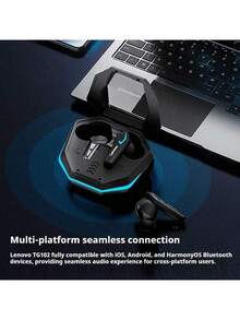 Lenovo 联想 TG102 游戏电竞入耳式蓝牙耳机 高品质无线降噪 长续航 中文包装 - 白色 - 查看 5