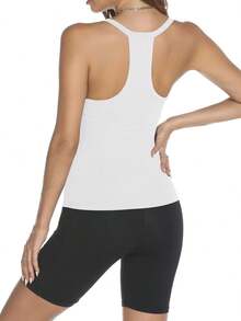 Sexy Halter Tank Tops And T-Shirts For Women - White - View 2