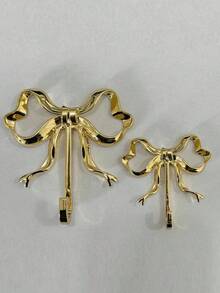 1 buc cârlig de perete cu fundă aurie, cârlige cu nod de fundă aurie, cârlige de perete cu fundă din alamă, cuier pentru ușă, cârlige pentru prosoape, cârlige pentru haine din alamă, cârlige decorative pentru nuntă, baie, sufragerie, decor bucătărie, cuier de perete metalic din alamă pentru sufragerie, baie