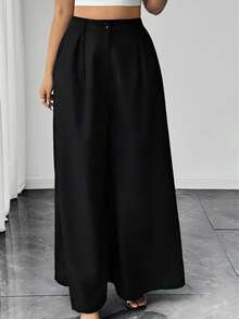 Quần ống rộng dáng quả lê phong cách retro Mỹ, màu đen, thích hợp cho mùa xuân. - màu đen - Xem 3