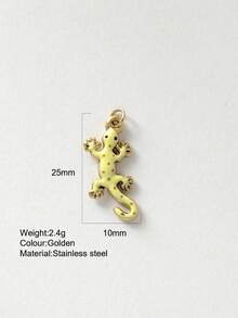 1pc Cute Cartoon Stainless Steel Crab, Seashell, Seahorse, Dolphin, Elephant Pendant, DIY Necklace, Earring, Bracelet, Keychain Jewelry Accessory, Suitable For Party, Halloween Decoration