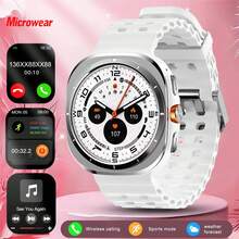 Microwear Smart Watch Galaxy-Face Watch HD Smartwatch For Men Women, 2025 New Fitness Watch With 112+ Sport Modes, Heart Rate, Sleep Monitor, Pedometer,Step Monitor, Activity Tracker For Android IOS Smartwatch Breathable Wristband