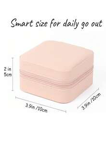 1/2pcs Travel Jewelry Box, Small Jewelry Box, Portable PU Leather Mini Jewelry Travel Case For Earrings, Necklaces, Rings, Bracelets, Watches, Lipstick, Gift For Girls, Women, Mothers, Weddings, Birthdays
