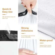 Poly Mailers 19.69x23.62 Inch 100 Pcs | Large Shipping Bags For Clothing, Small Business | Strong Thick Mailing Bags With Self Adhesive | Waterproof And Tear-Proof Large Package Bags In White(50*60cm) - 白色 - 查看 4