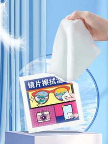 Glasses Wipes, Mobile Phone Screens, Dedicated Cleaning Wipes, Disposable Anti Fog Wiping Paper, Lens Wiping Cloth(One Size Fits All=100pcs)10pcs/50pcs