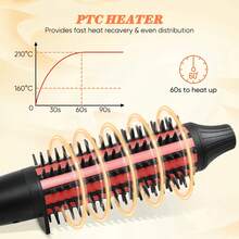 三合一美发梳：直发、卷发造型器，快速加热设计，三档温度调节，陶瓷涂层令秀发柔顺亮泽，适用于所有发质，日常护发工具，时尚造型梳，防烫梳齿设计。母亲节好礼物！ - 英規插(220-240V) - 查看 9