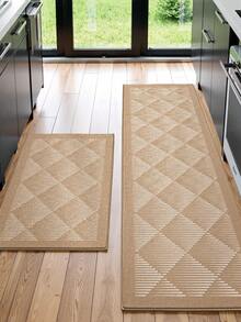 DAJIANG 1 pieza Felpudo antideslizante de terciopelo grueso, alfombra de piso cómoda, alfombra de pasillo, alfombra de cocina, lavable a máquina, fácil de limpiar, decoración del hogar, alfombra de cocina - Multicolor - Ver 6
