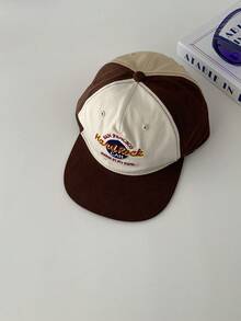 1pc Dopamine Color Block Flat Brim Baseball Cap, Unisex All Season Versatile Large Head Circumference Short Brim Hip Hop Cap, Skater Hippie Chicks Style, Creative Color Combination Large Head Circumference Hat - Multicolor - View 15