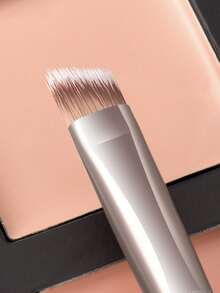 Precision Angled Dual-Ended Eyeliner Brow Brush - Champagne Gold Nylon Brow Brush For All Makeup Wearers - Fine Angled Eyeliner Brow Brush For Silk Detail Eye Makeup Beauty Makeup Tools