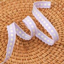 蕾丝花边格子刺绣丝带，手工DIY蝴蝶结发夹配饰，服装，鞋子，帽子，花束包装丝带