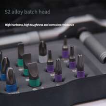 24 合 1 精密棘轮螺丝刀套装 - 磁性金属手动工具套件，带多位储物盒，无需电力 - 彩色 - 查看 5