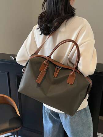 复古通勤新款多功能手提包大容量短途出差包旅行包行李收纳包随身包干湿分离轻便学生大号手提包简约多功能健身包单肩通勤旅行包度假必备行李袋行李箱旅行包女士