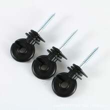 20 Stücke selbstbohrende elektrische Zaunhalter für Holzpfosten (schwarz/rot) - inklusive Bohrerbuchse-Werkzeug | Geflügel, Garten Landwirtschaftsbedarf