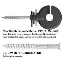 20 Stücke selbstbohrende elektrische Zaunhalter für Holzpfosten (schwarz/rot) - inklusive Bohrerbuchse-Werkzeug | Geflügel, Garten Landwirtschaftsbedarf