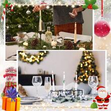 2pcs 25cm Christmas Tree Snowman Printing Long Candle, Smokeless Design, Ins Style Christmas Creative Dining Table Atmosphere Decoration Bedroom Aromatherapy, Perfect For Christmas Party Decorations, Atmosphere Desktop Decoration, Christmas Gifts (No Electricity Required) Home Decor Christmas Decorations Room Decor
