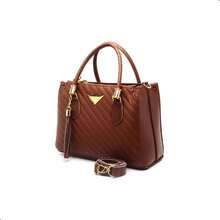 Set Of Two Women's Bags With Embroidered Crossbody Straps - rỉ sét - Xem 3