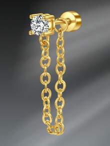 CIZME Pendientes de tuerca de acero inoxidable de 16/20 calibres para cartílago, hélice, piercings, anillos para la nariz, aro para el septum, anillos para el labio, pendientes de espalda plana para mujeres