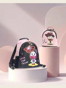 NCosmos Bear '送你一朵小红花'系列背包，生日礼物，开学礼物 - 黑色 - 查看 2