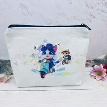 1 件俏皮有趣的青少年牙齿护理旅行袋 - “牙齿护理用品”帆布盒，内含牙刷、牙膏等 - 趣味教育设计 - 适合男孩和女孩，成人办公室礼品化妆包学校用品旅行必需品化妆包假日必需品化妆包化妆包化妆袋化妆收纳袋假日冬季豹纹腊肠犬女士礼物成人办公室礼品度假包学校巡航必需品女士盥洗包 - 白色 - 查看 11