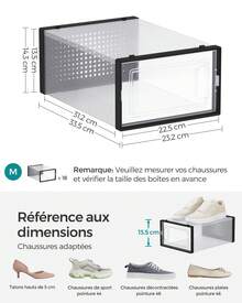 SONGMICS Shoe Boxes - Black - View 5