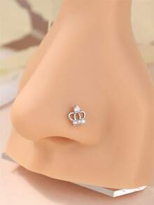 1 件/5 件可爱 L 形鼻钉戒指，适合女士女孩，独特蝴蝶花朵星星方晶锆石夏季金银色鼻环饰品派对和礼物 20G - L Shaped Pin - 查看 15