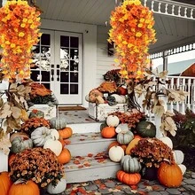 2pcs-Rayon Morning Glory With Eucalyptus Leaves, UV Resistant Realistic Hanging Flowers, Artificial Fake Flower Plants For Outdoor Spring And Summer Decoration, Artificial Hanging Flowers For Weddings, Homes, Offices, Gardens, Birthdays, Anniversaries, Festivals, Graduation Decorations, Thanksgiving Decorations, Halloween Decorations, Autumn Decorations, Harvest Festival Decorations, Room Decorations, Bedroom Decorations