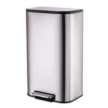 5.3 Gal/13.2 Gal Trash Can, Slim Rectangular Step-On Stainless Steel Garbage Can, Soft-Close Lid, Anti-Fingerprint Surface, Recycling Bin With Removable Inner Basket For Kitchen Dining Room - Light Grey - View 1