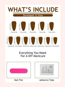 24pcs Medium Almond Shaped Dual-Tone Gradient False Nails, Simple & Fashionable, Suitable For Women & Girls. This Style Is Timeless And Easy To Use.