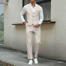 2 pezzi Completo da uomo composto da giacca formale con bottoni e pantaloni su misura