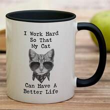 Retreez Funny Mug - They Call Me Daddy Lovers 11 Oz Ceramic Coffee Mugs - Funny, Sarcastic, Motivational, Inspirational Birthday Gifts Husband, Boyfriend, Friends, Coworkers, Dad, Father - CAT013 - 白色馬克杯,黑色手柄和內膽 - 查看 3